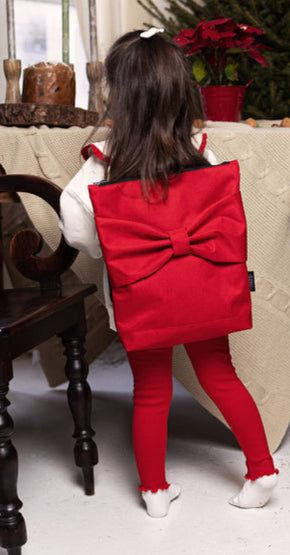 Kids Backpack - Waterproof Red Bow